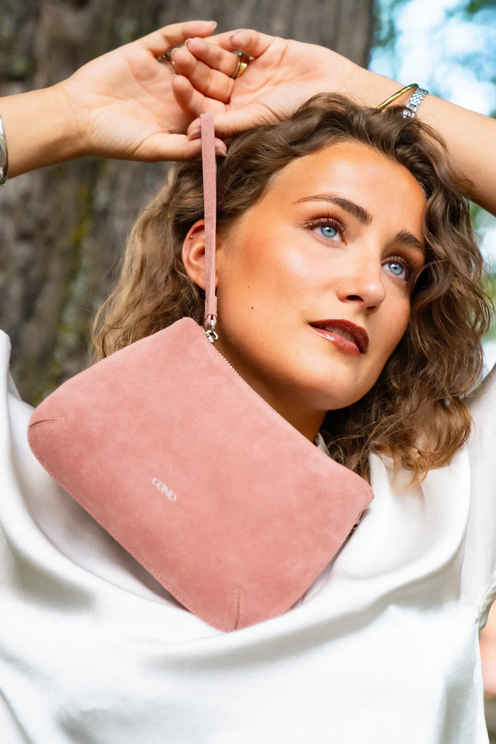 Fasano Clutch Suede Dusty Pink